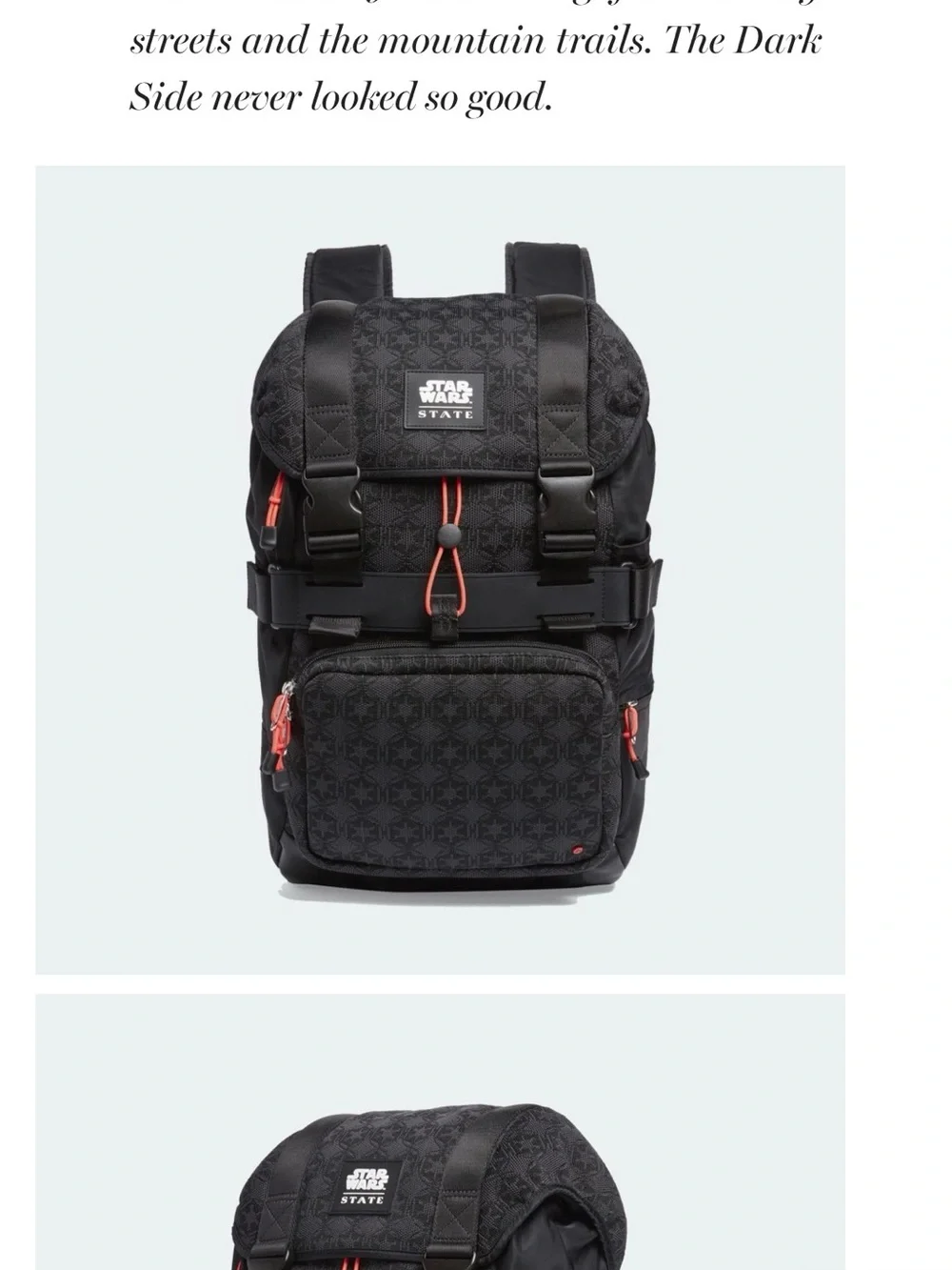 STATE x Star Wars Johnny Darth Vader Backpack RARE Limited Edition Brand New
